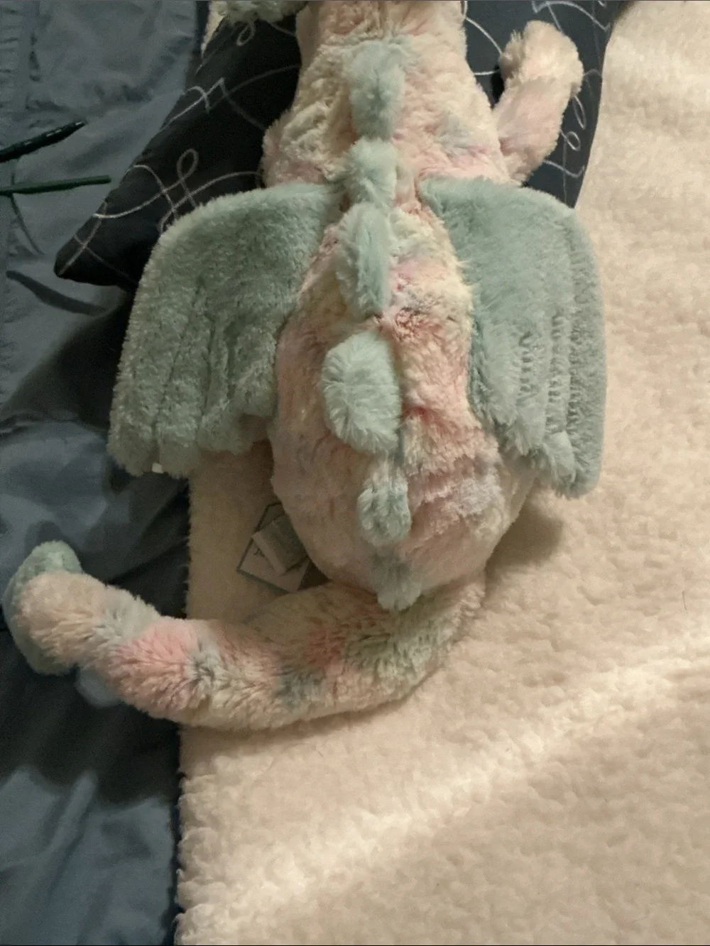 NWT NORMAL/Baby Jellycat Lazulia Dragon Plush Toy - Mint and Pink
